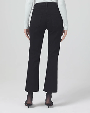 Citizens of Humanity Denim Isola Cropped Bootcut in Plush Black