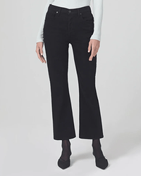 Citizens of Humanity Denim Isola Cropped Bootcut in Plush Black