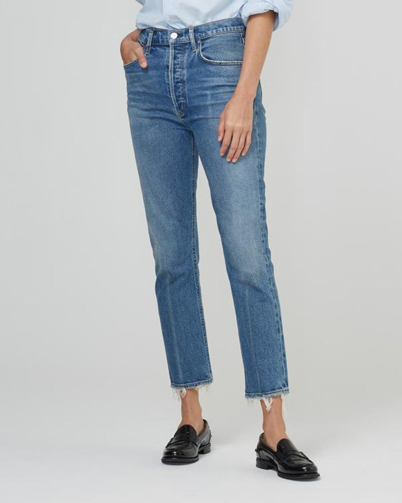 Citizens of Humanity Denim Jolene High Rise Straight in Dimple