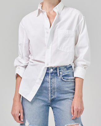 Citizens of Humanity Clothing Kayla Shirt in Optic White