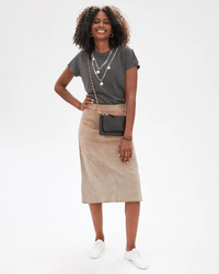 Clare V. Accessories Brass Box Chain Crossbody Strap in Brass