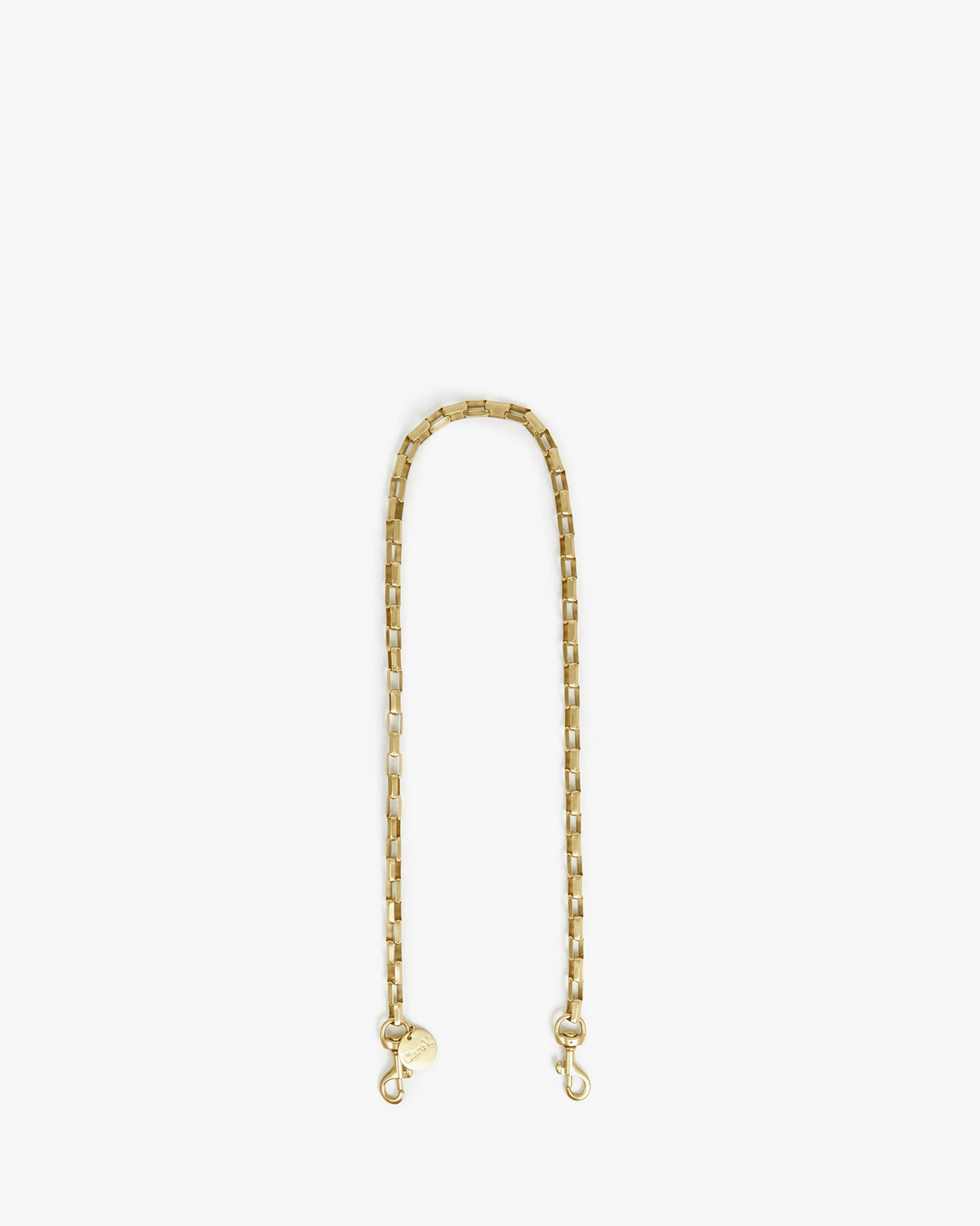 Clare V. Accessories Brass Box Chain Shoulder Strap in Brass