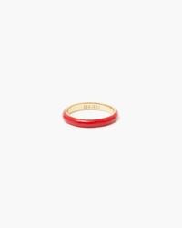 Clare V. Jewelry Enamel Stacking Ring in Poppy/Gold
