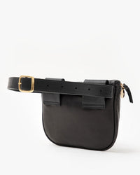Clare V. Fanny Pack in Black Vlvt Leather 