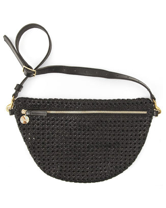 Clare V. Accessories Grande Fanny in Black Rattan