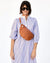 Clare V. Accessories Natural Grande Fanny in Natural Woven Checker