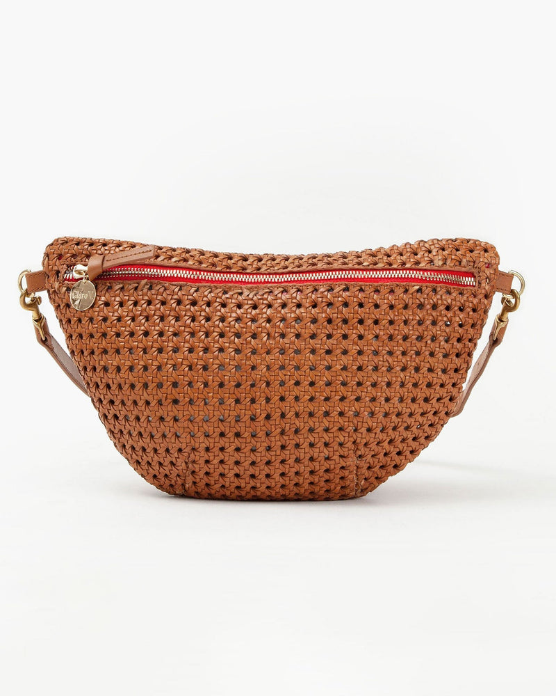 Clare V. Grande Fanny in Tan Rattan - Bliss Boutiques