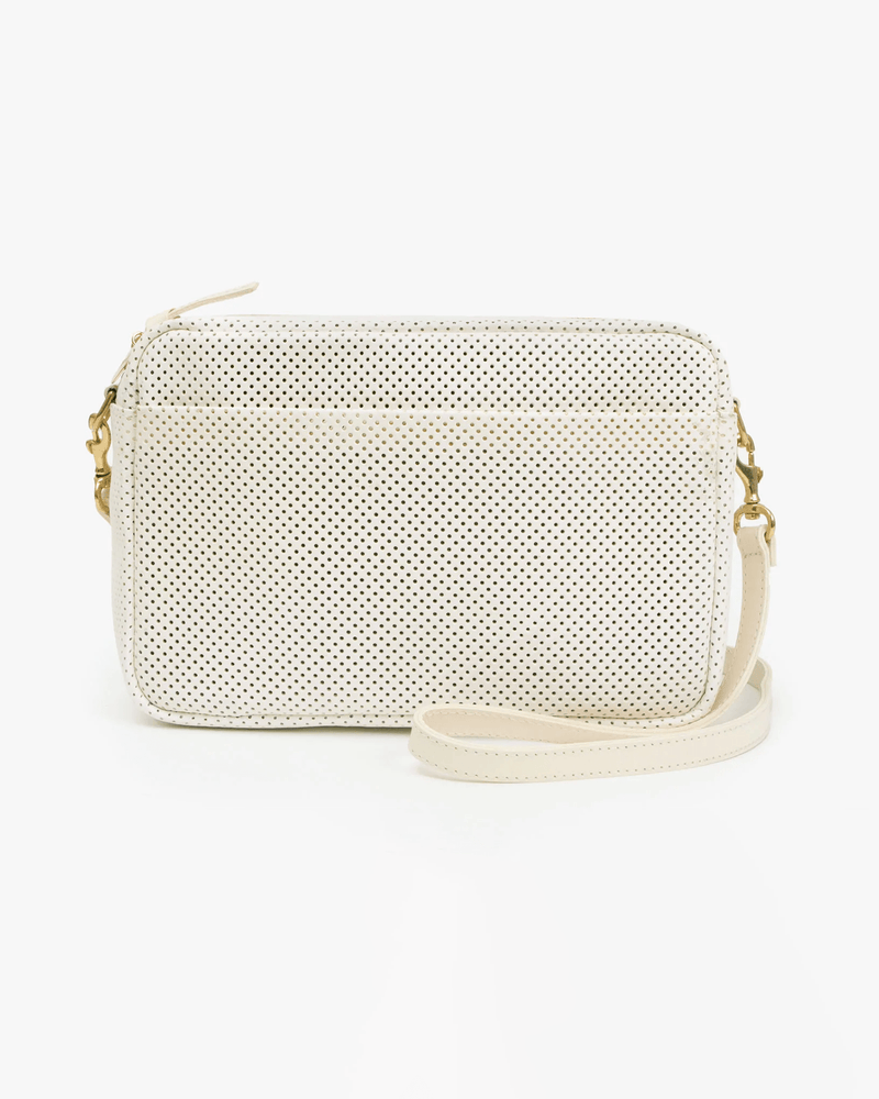 Clare V. Accessories Cream Marisol w/ Front Pocket in Cream Perf