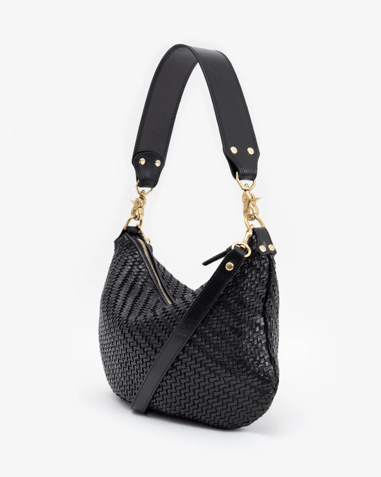Clare V. Moyen Messenger in Black Zig Zag 