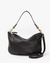 Clare V. Accessories Black Moyen Messenger - Velvet Leather - Black
