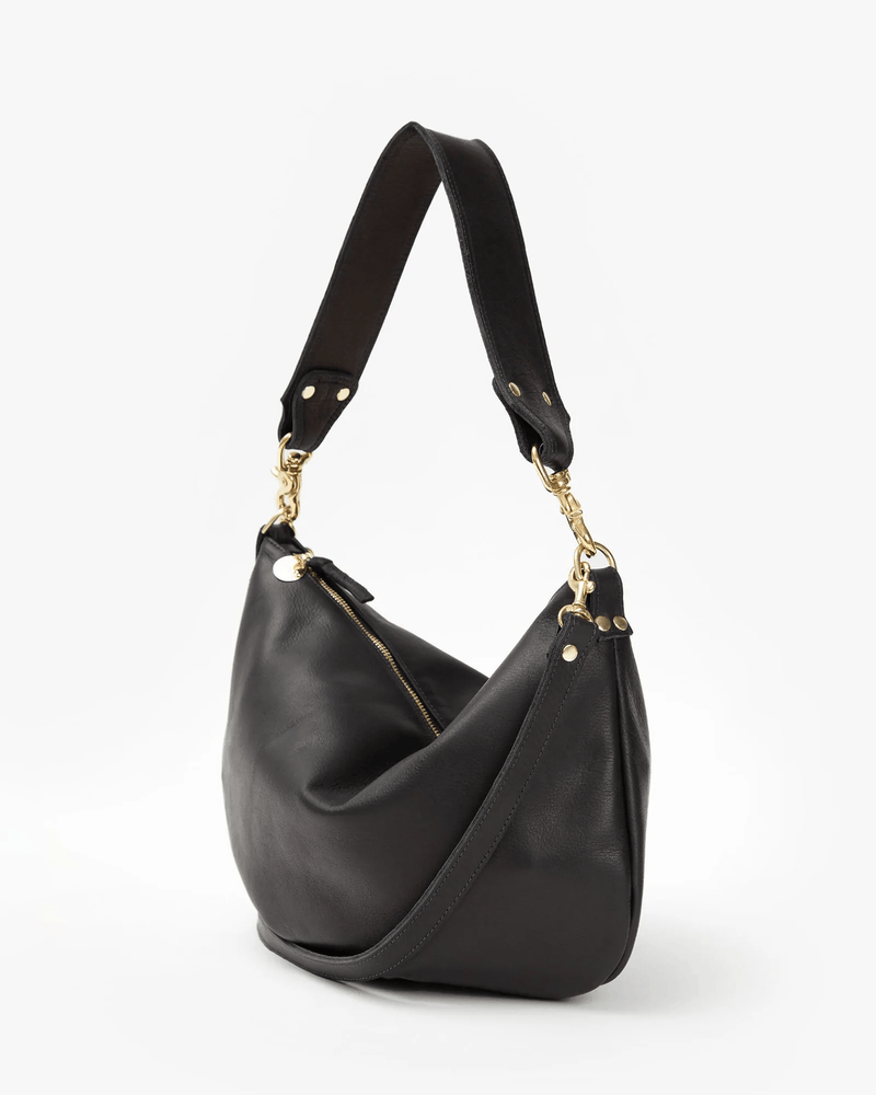 Clare V - Moyen Messenger in Black Velvet Leather – Shop one. Augusta