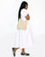 Clare V. Accessories Cream Rattan Foldover Clutch w/ Tabs in Cream