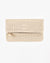 Clare V. Accessories Cream Rattan Foldover Clutch w/ Tabs in Cream