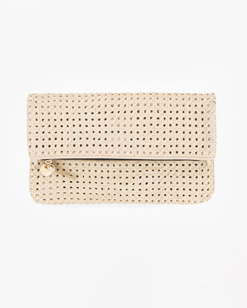 Clare V. Leather Fold Over Clutch