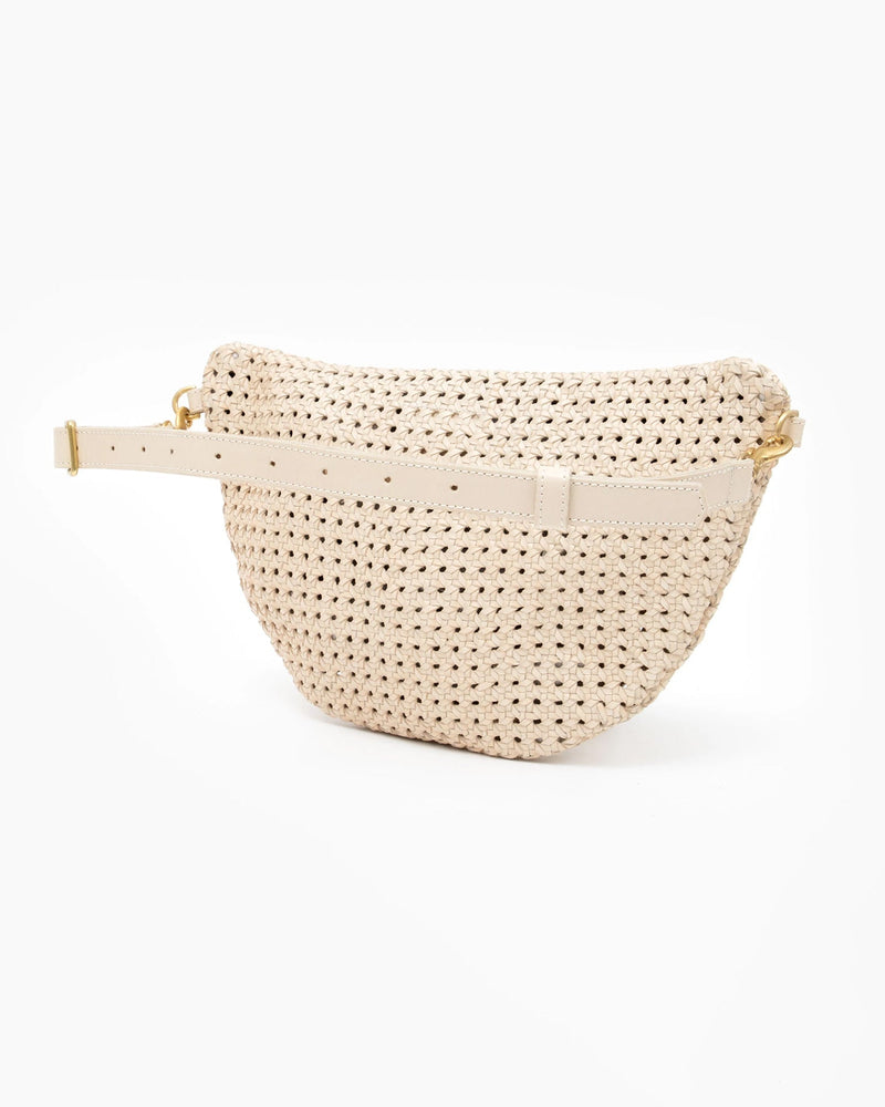 Clare V. Rattan Grande Fanny in Cream - Bliss Boutiques