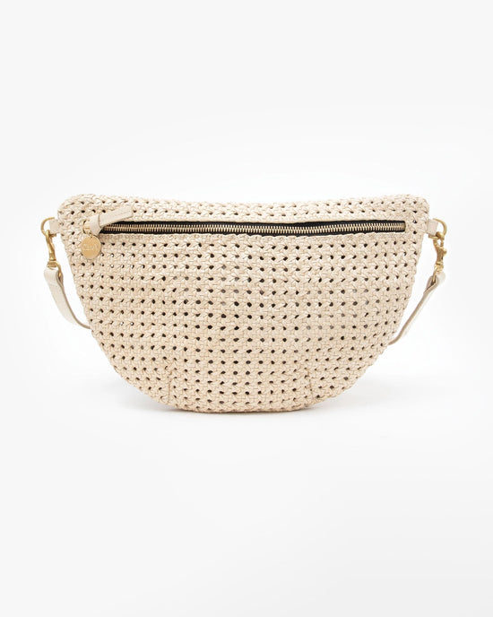 Clare V. Rattan Grande Fanny in Cream 