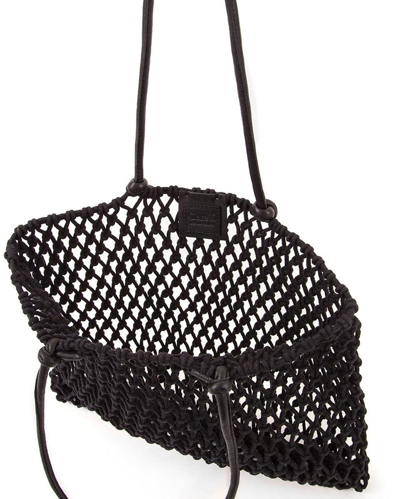Clare V. Braided Leather Shoulder Strap in Black Italian Nappa - Bliss  Boutiques