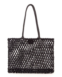 Clare V. Sandy Woven Bag in Black 