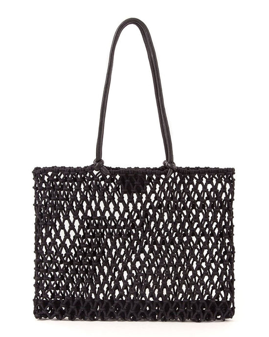 Clare V. Sandy Woven Bag in Black 