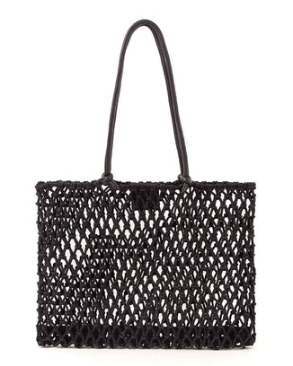 Clare V. Accessories Black / OS Sandy Woven Bag in Black