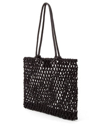 Clare V. Sandy Woven Bag in Black 