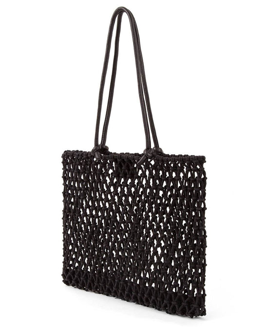 Clare V. Sandy Woven Bag in Black 
