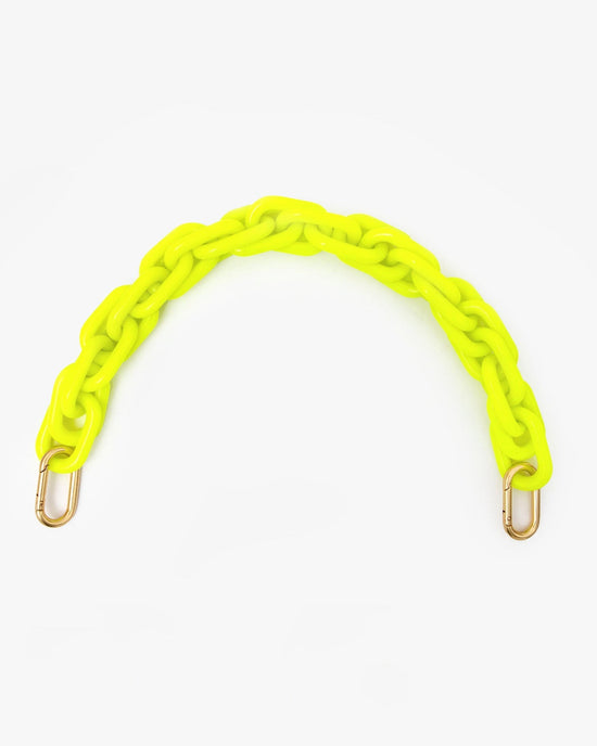 Clare V. Accessories Neon Yellow Shortie Strap in Neon Yellow Acrylic