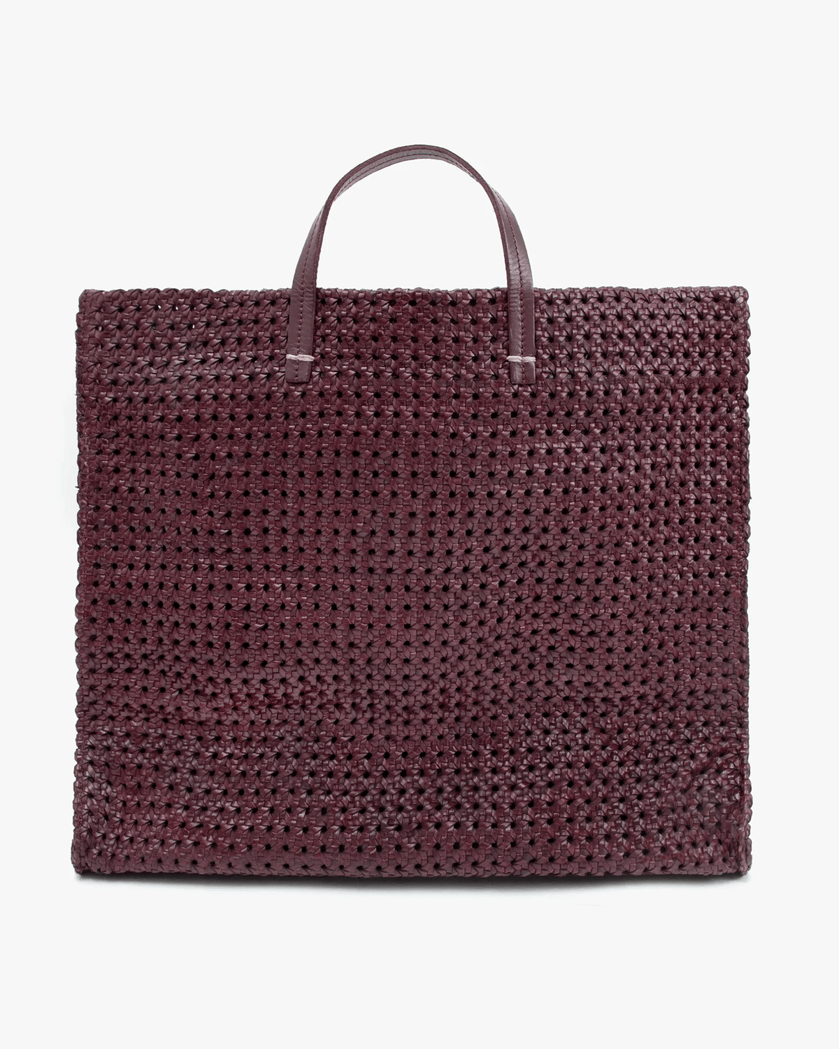 Clare V. Accessories Plum Simple Tote in Plum Rattan
