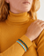 Clare V. Jewelry Stone Tennis Bracelet in Deep Sea/Vintage Gold