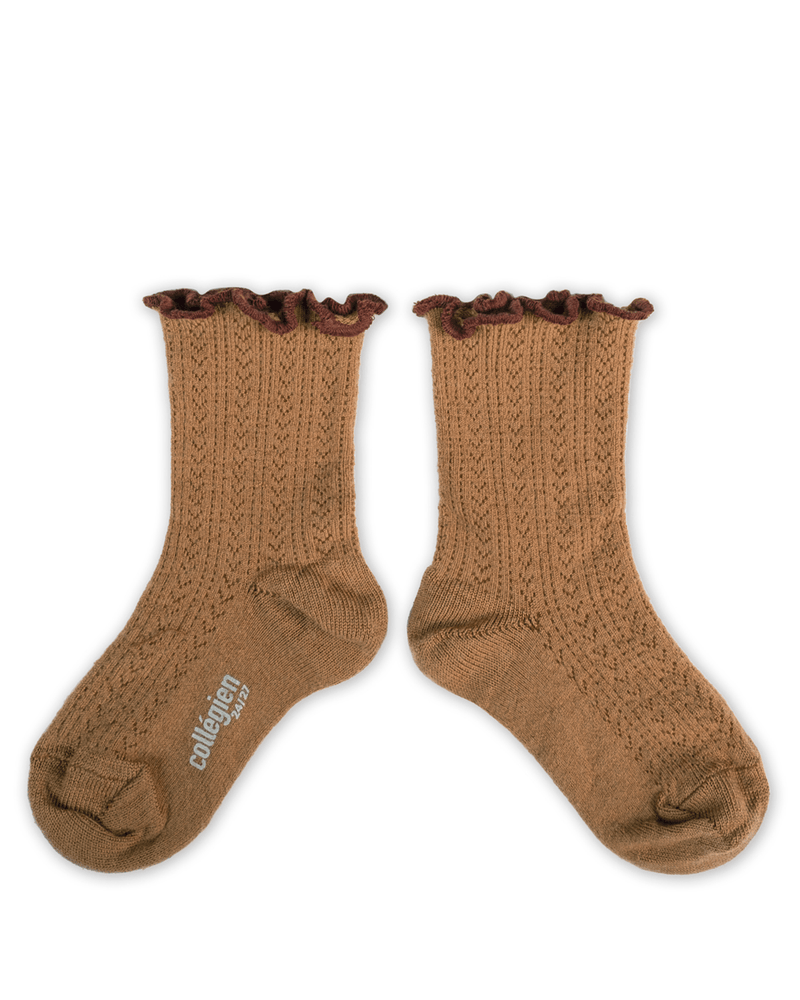 Collegien Accessories Ambre Merino Socks in Caramel au Beurre Sale