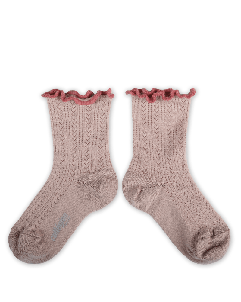 Collegien Accessories Ambre Merino Socks in Vieux Rose