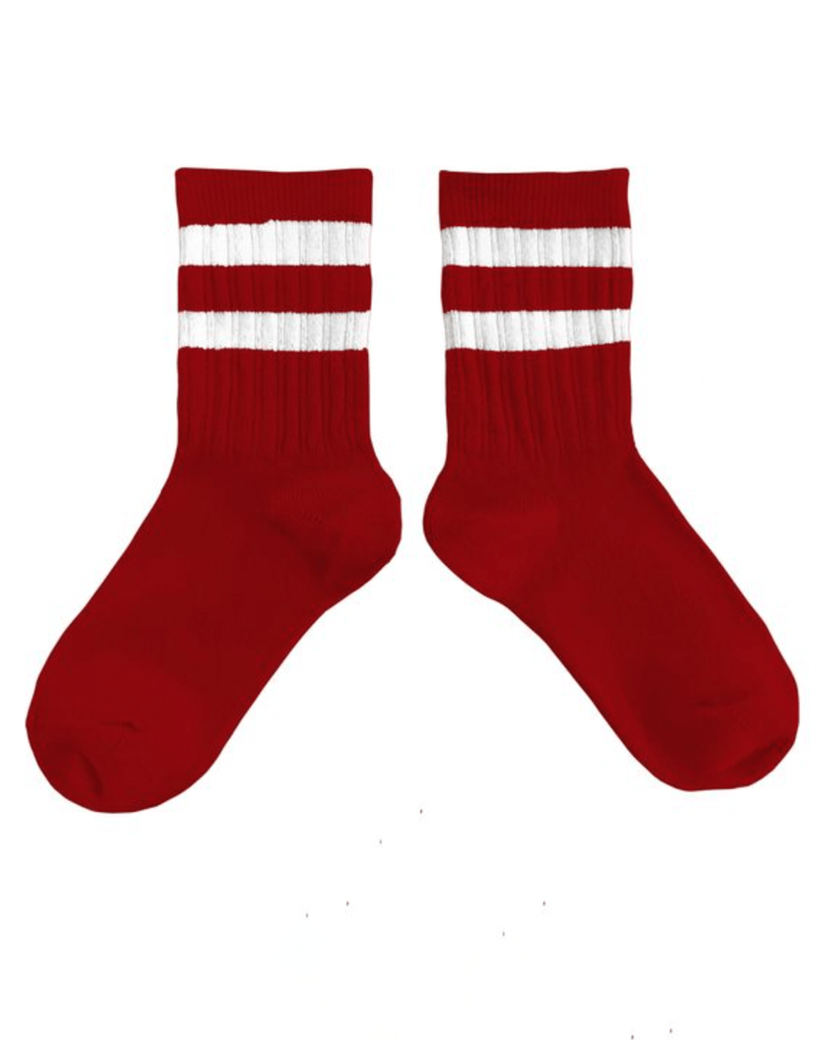 Collegien Accessories Nico Varsity Socks in Rouge Carmin