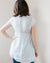 CP Shades Clothing Cap Sleeve Regina in Light Blue Stripe Linen