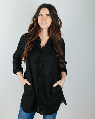 CP Shades Clothing Cecelia in Black Linen