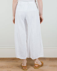 CP Shades Cropped Wendy Pant in White Heavy Weight Linen 
