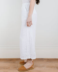 CP Shades Cropped Wendy Pant in White Heavy Weight Linen 