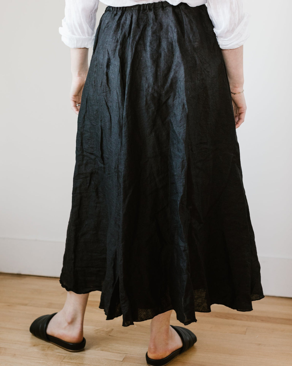 CP Shades Clothing Deidra Skirt in Black Linen