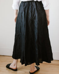 CP Shades Clothing Deidra Skirt in Black Linen