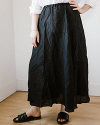 CP Shades Clothing Deidra Skirt in Black Linen
