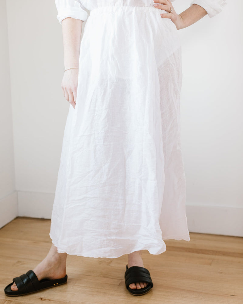 CP Shades Clothing Deidra Skirt in White Linen