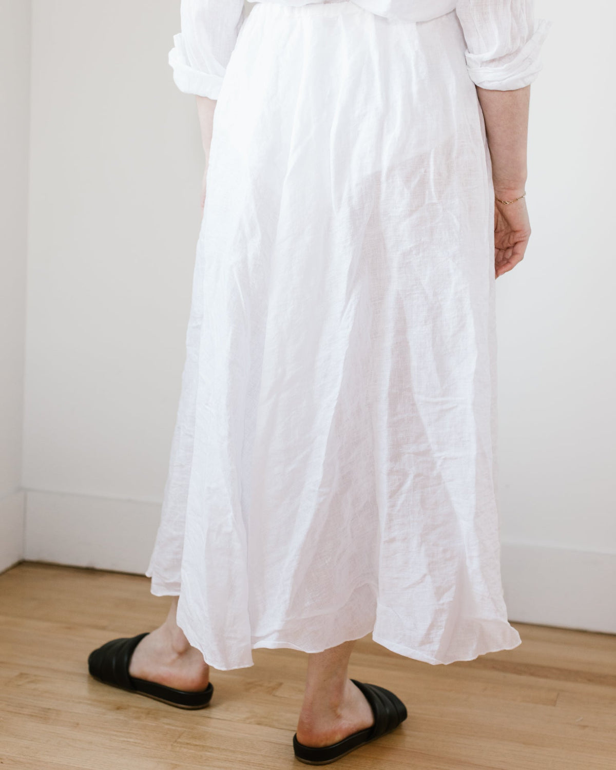 CP Shades Clothing Deidra Skirt in White Linen