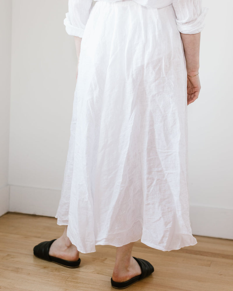 CP Shades Clothing Deidra Skirt in White Linen