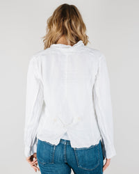 CP Shades Dree Jacket in White Heavy Weight Linen 