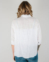 CP Shades Gigi Boxy Pull Over in White Linen 