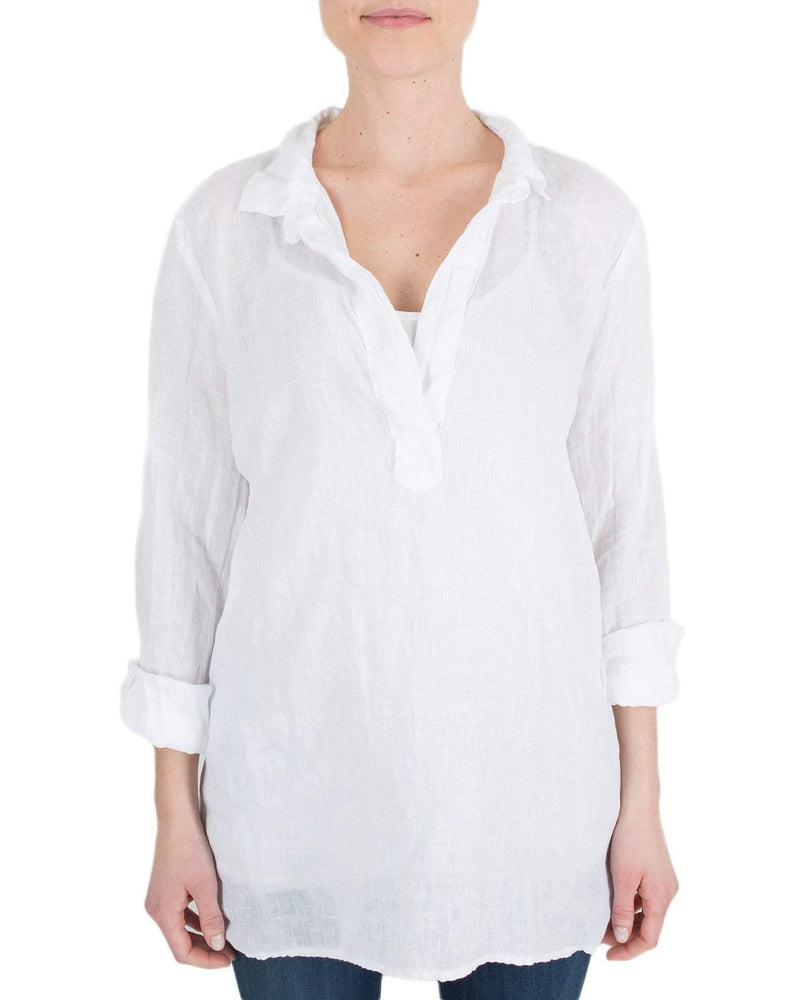 CP Shades Clothing Kendall Blouse in White Linen