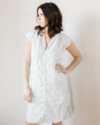 CP Shades Clothing Lucy Dress w/o Pkts in Seafoam HW Linen Twill