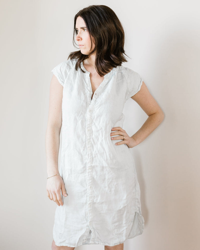 CP Shades Clothing Lucy Dress w/o Pkts in Seafoam HW Linen Twill