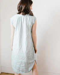CP Shades Clothing Lucy Dress w/o Pkts in Surf HW Linen Twill
