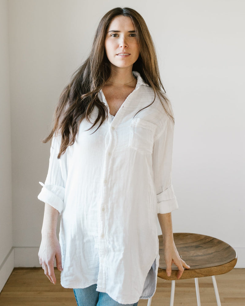 CP Shades Clothing Marella Tunic - Double Cttn Gauze in White