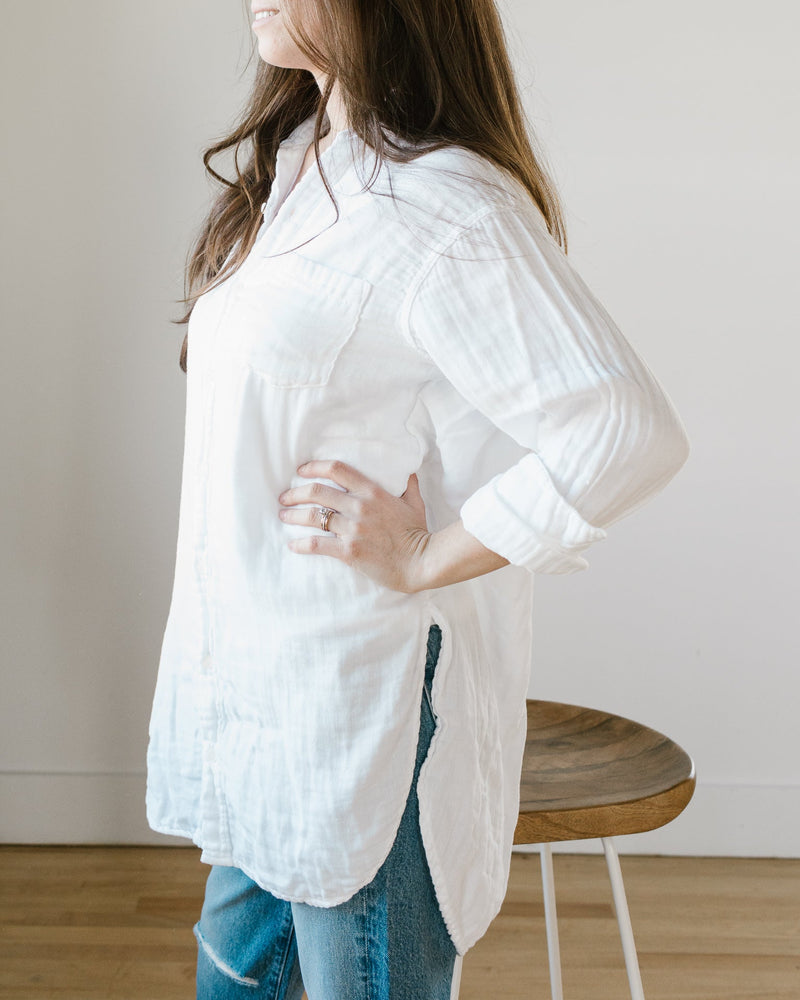 CP Shades Clothing Marella Tunic - Double Cttn Gauze in White